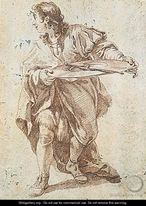 Studies Of A Donkey And Goats - Giovanni Battista Pittoni the younger