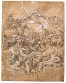 Jupiter In Glory Surrounded By Other Gods And Goddesses - Central Italian School