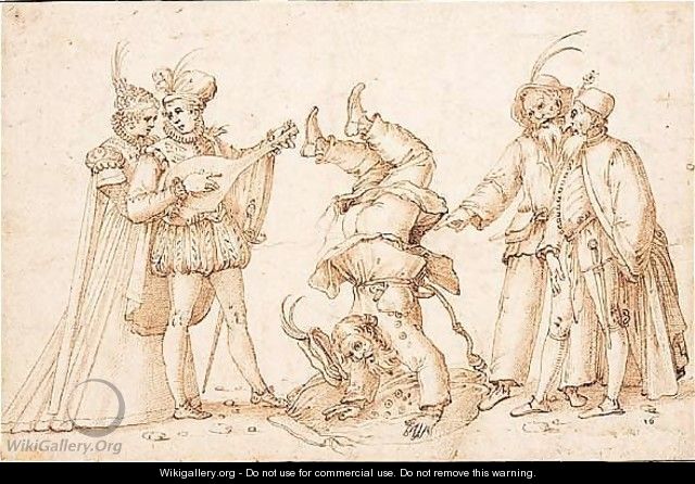 A vignette from the commedia dell