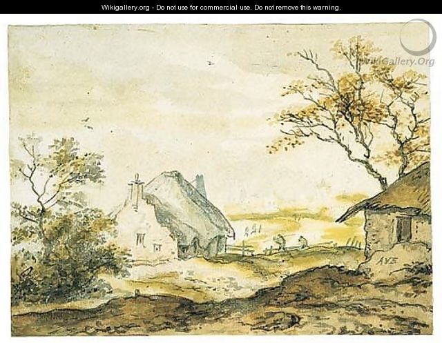 Landscape With Cottages - Allaert van Everdingen