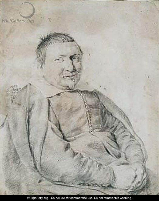 Portrait of a seated gentleman - Cornelius de Visscher