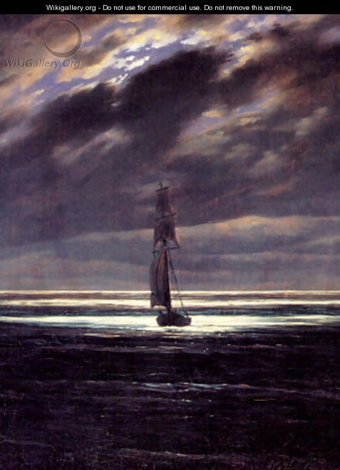 Seascape in the Moonlight (ca. 1835) - Caspar David Friedrich