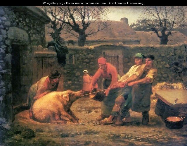 Death of a Pig - Jean-Francois Millet