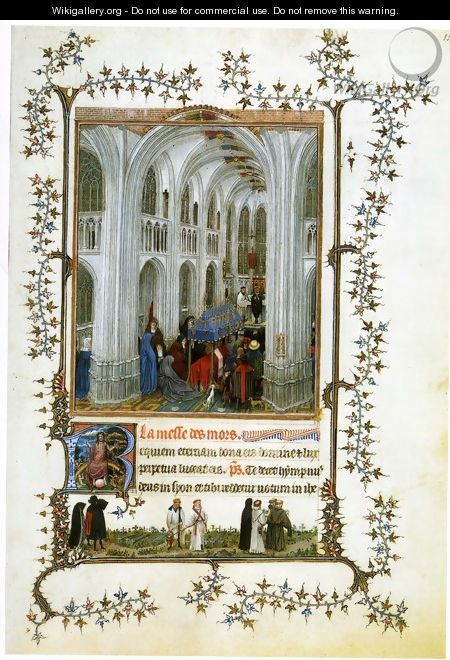 Miniature Turin-Milan Hours Burial Mass - Jan Van Eyck
