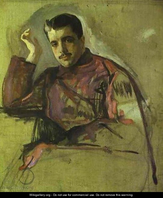 Sketch of Sergei Diaghilev - Valentin Aleksandrovich Serov