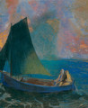 Sailing Boat with Two Passengers (La Barque) - Odilon Redon