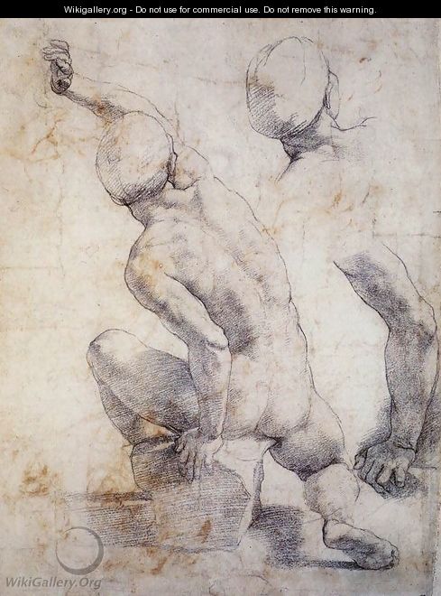Study of a Seated Figure for a Resurrection - Raphael
