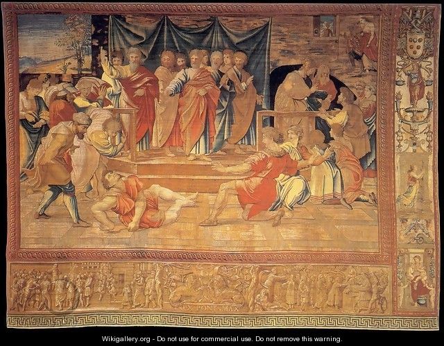 Death of Ananias - Raphael