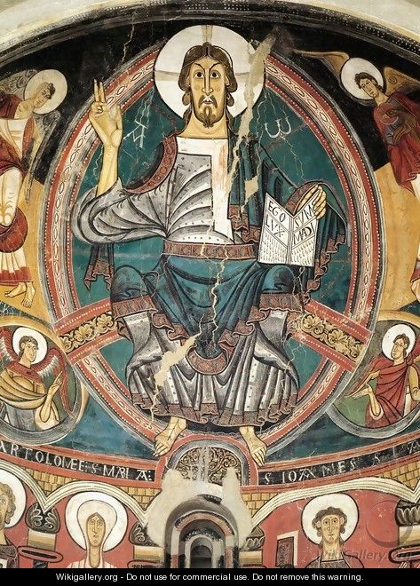 Majestas Domini with Evangelists and Saints (detail) - Roman School