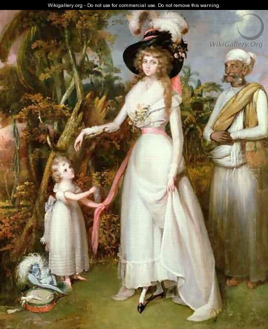 Mrs Graham of Kinross, her Daughter and a Jamadar - John Alefounder