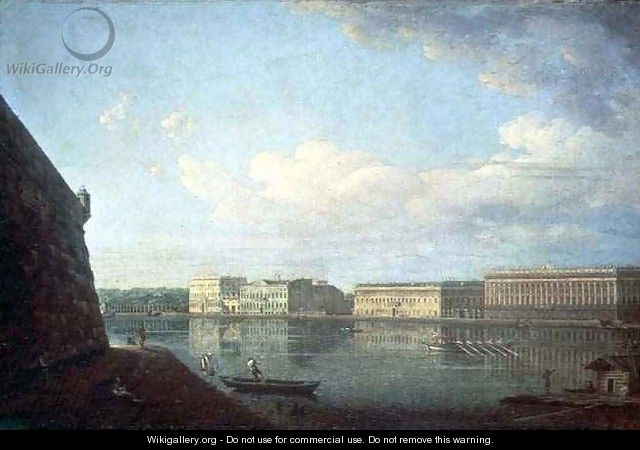 The Palace Embankment seen from the Peter and Paul Fortress, St. Petersburg - Fedor Yakovlevich Alekseev