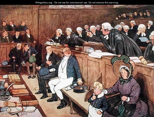 The Trial of Mr Pickwick, scene from 