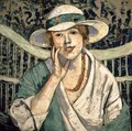 The White and Green Hat - Georgette Agutte