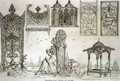 Examples of Turkish, Arabic and Persian Tombs, from 'Art and Industry' - (after) Albanis de Beaumont, Jean Francois