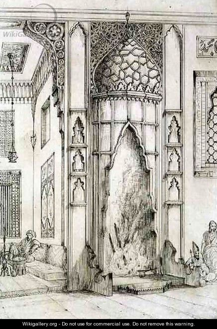 Fireplace in the Palace of the Seven Towers, in Isfahan, from 