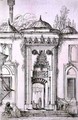 Entrance to the Mosque of Bayazid II, in Constantinople, from 'Art and Industry' - (after) Albanis de Beaumont, Jean Francois