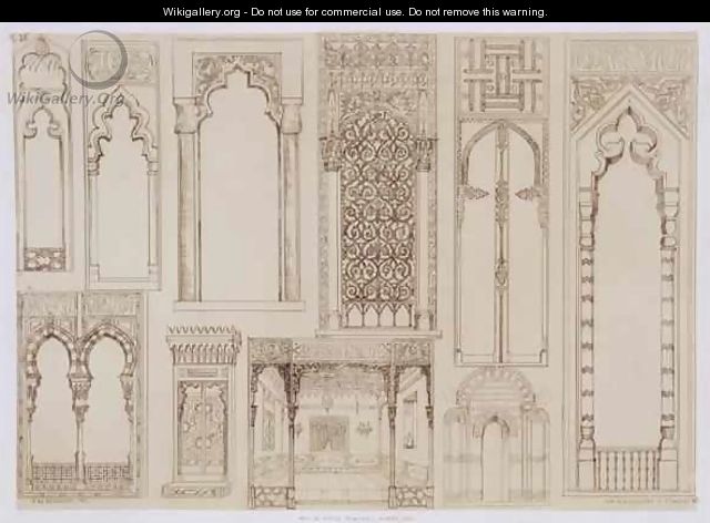 Islamic and Moorish design for shutters and divans, from 