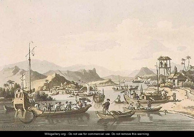 Cochin-Chinese Shipping on the River Taifo, plate 15 from 