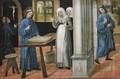 The Prayer, The Miracle of the Sieve and the Departure for Subiaco, predella panel from an altarpiece depicting Scenes from the Life of St. Benedict - Ambrogio da Fossano (Il Bergognone)