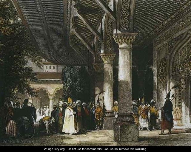 Interior of Topkapi Palace with Gate of Felicity (Bab-i-Saadet) Istanbul - Allote
