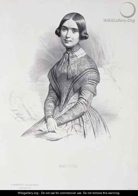 Portrait of Marie Pleyel (1811-75) - (after) Alophe, Marie Alexandre