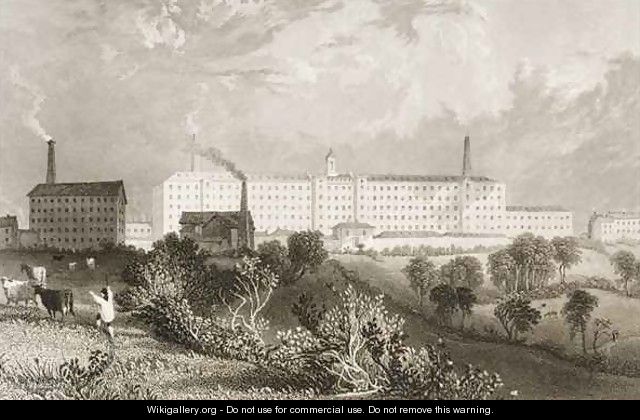Swainson Birley and Co. factory near Preston, Lancashire - (after) Thomas Allom
