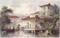 Home of a Chinese Merchant near Canton, from 'China in a Series of Views' - (after) Thomas Allom