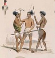 Maori warriors preparing for battle, from the 'New Zealand Illustrated' - George French Angas
