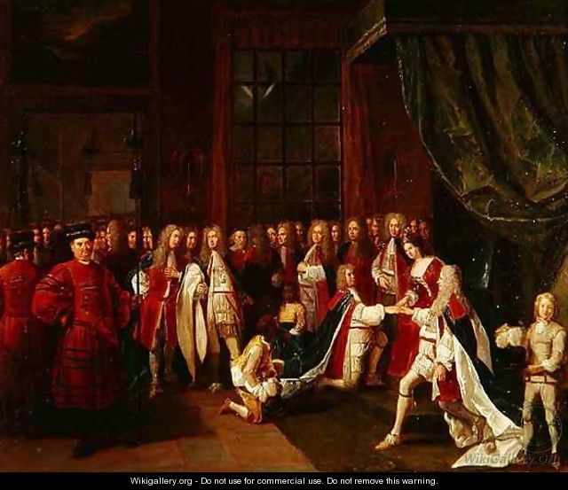 Queen Anne and the Knights of Garter - Pierre Angelis or Angillis