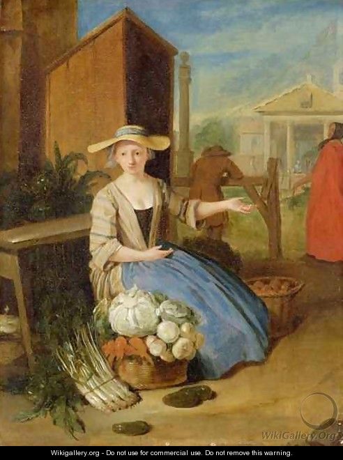 Vegetable Seller, Covent Garden - Pieter Angillis
