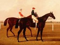 The Racehorses Charles XII and Euclid with Jockeys Up - Henry Hugh Armstead