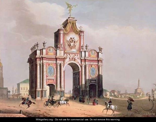 The Red Gate in Moscow - (after) Arnout, Louis Jules