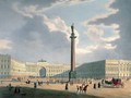 The Alexander Column and the Army Headquarters in St. Petersburg - (after) Arnout, Louis Jules