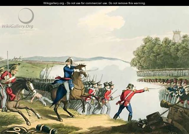 The Battle of Waterloo Decided by the Duke of Wellington - (after) Atkinson, John Augustus