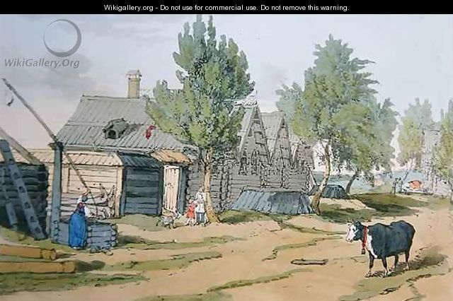 A Russian Village - John Augustus Atkinson
