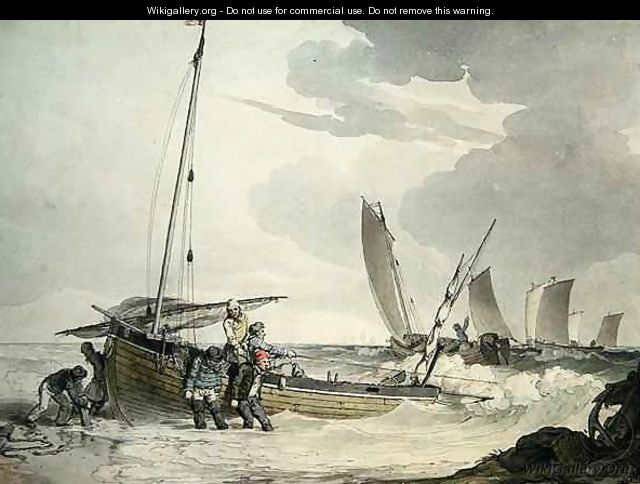 Fisherman putting out to Sea - John Augustus Atkinson