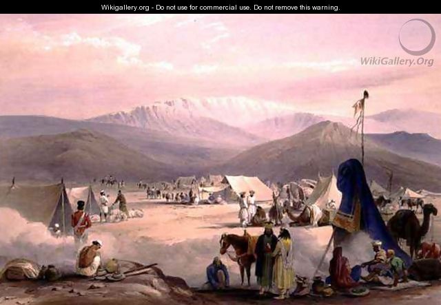 The Encampment at Dadur, with the Entrance to the Bolan Pass, from 