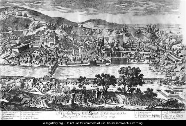 The taking of Heidelberg on 22th May 1693 - Pierre Aveline