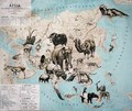 Map of animals in Asia and the Far East - Janos Balint