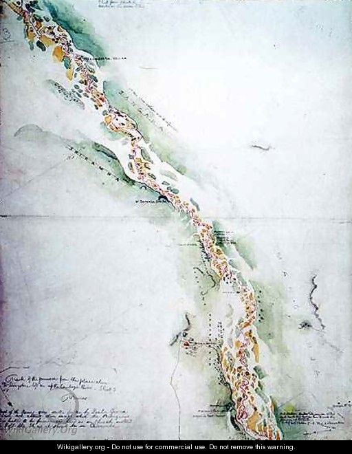 Map of the Zambezi River around Tete in Mozambique 2 - Thomas Baines