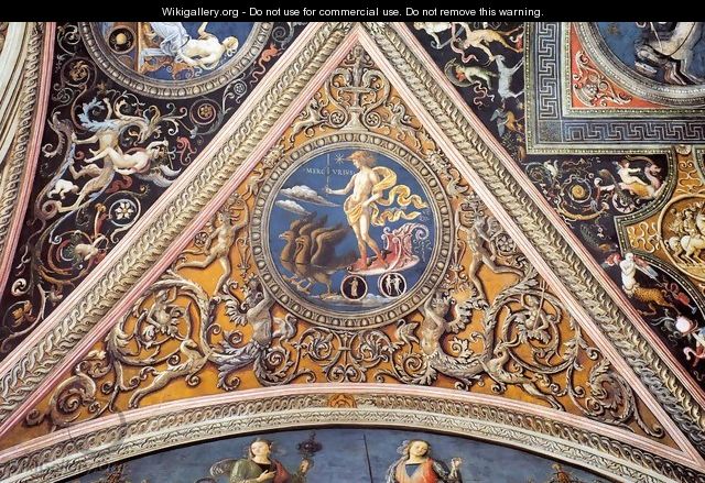 Ceiling decoration (detail) - Pietro Vannucci Perugino