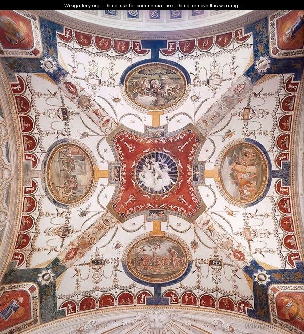 Decoration of the Garden Loggia (detail) - Giovanni (Giovanni da Udine) Nanni (Nani)