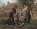 Farmer Inserting a Graft on a Tree - Jean-Francois Millet