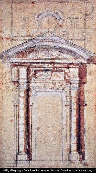 Study for Porta Pia - Michelangelo Buonarroti