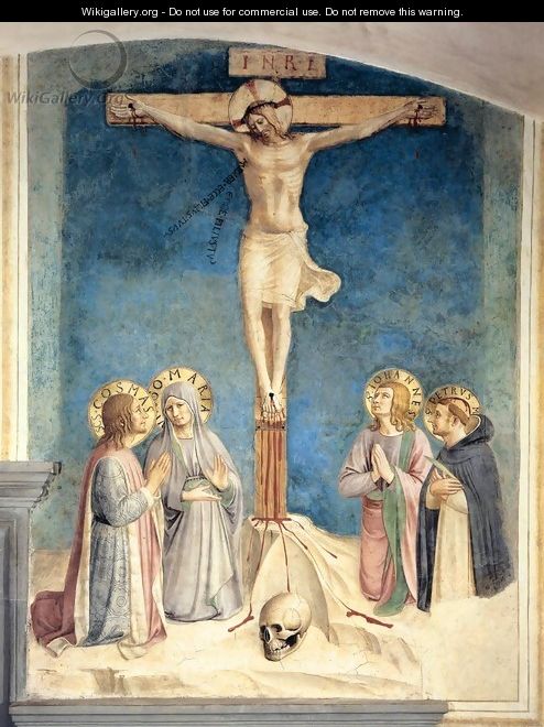 Crucifixion with the Virgin and Sts Cosmas, John the Evangelist and Peter Martyr - Angelico Fra