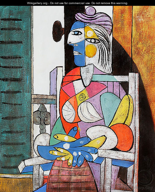 Woman Seated before the Window - Pablo Picasso (inspired by)