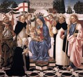 Virgin and Child Enthroned with Five Saints and Two Angels - Biagio D