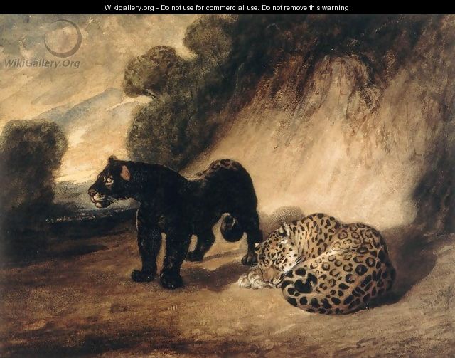 Two Jaguars from Peru - Antoine-louis Barye