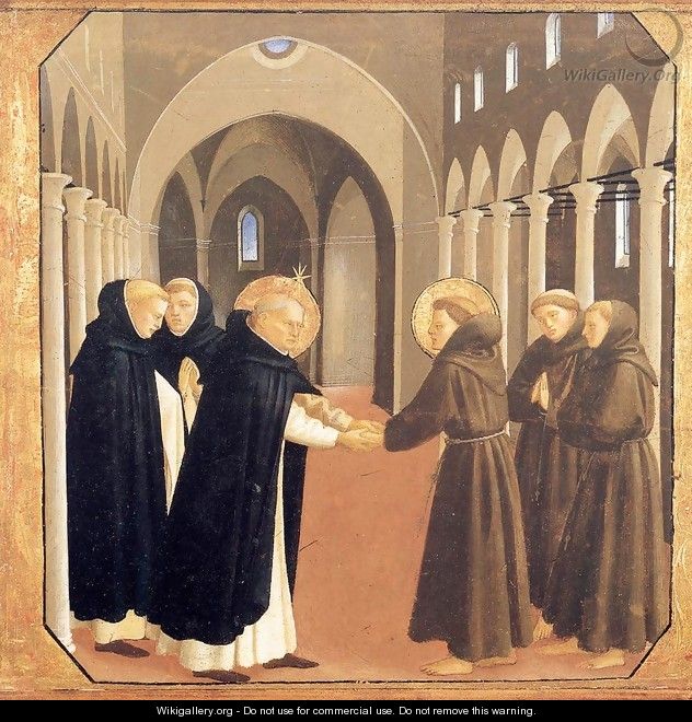 The Meeting of Sts Dominic and Francis of Assisi - Angelico Fra