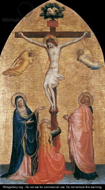 Crucifixion with the Virgin, John the Evangelist, and Mary Magdelene - Angelico Fra